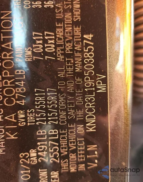 2023 Kia Niro Wind from USA, damaged, VIN KNDCR3L19P5038574